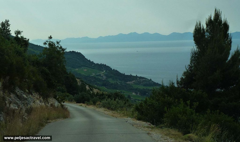 Road to Gornji and Donji Dingač