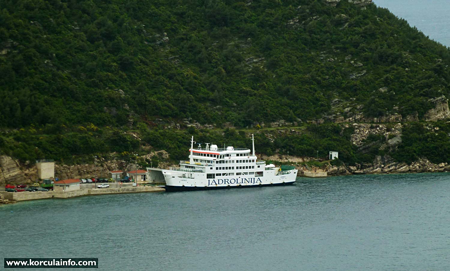 Ferry Lubenice in Prepratno ferry terminal