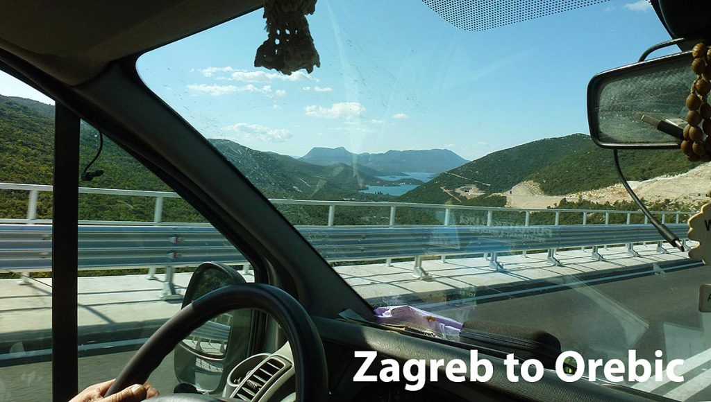 Zagreb to Orebic bus ride with views